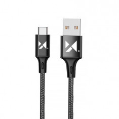 Wozinsky USB - Cablu USB tip C, 2,4A, 1m, negru (WUC-C1B)