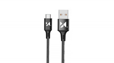 Wozinsky USB - Cablu USB tip C, 2,4A, 2m, negru (WUC-C2B) foto
