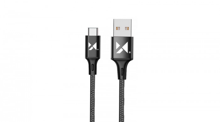 Wozinsky USB - Cablu USB tip C, 2,4A, 2m, negru (WUC-C2B)