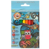 Carioci colorate copii KOH-I-NOOR Owls,10 culori set