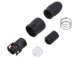 Conector circular HR30 push-pull 2A aurit 6 pini lipire