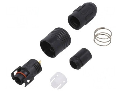Conector circular HR30 push-pull 2A aurit 6 pini lipire foto