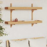 VidaXL Poliță cu raft Pe perete Maro 100 x 26 x 60 cm Bambus
