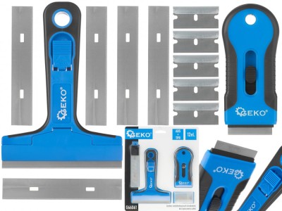 Set raclete multifunctionale pentru curatarea sticlei, 12 elemente, Geko G66061 foto