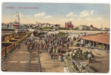 188 - CONSTANTA, railway, harbor, Romania - old postcard - unused, Necirculata, Printata