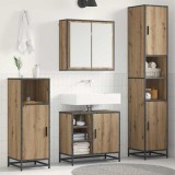 vidaXL Set de mobilier pentru baie Pe perete 4 pcs stejar artizanal 3402475