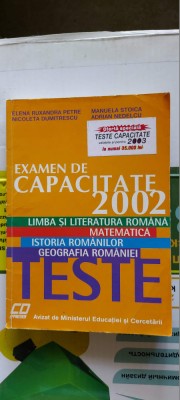 EXAMEN DE CAPACITATE ROMANA MATEMATICA ISTORIE GEGRAFIE NEDELCU foto