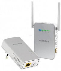 Kit Adaptoare Powerline NetGear PLW1000-100PES Gigabit 1000Mbps Alb foto