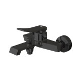 Robinet Umplere Baie Leziter Arno Negru Mat Alama Monocomanda Corp Alama Constructie Durabila Rezistent Calcar