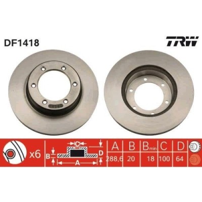 Set disc frana Toyota 4 Runner 2 ( N1) 08.87-12.96, Hilux 2 Suv (Ln Kzn1 Vzn1 Rn1) 08.88-11.98, Hilux 5 Pick-Up ( N Kzn1 Vzn1) 09.88-08.01, Hilux 6 P foto