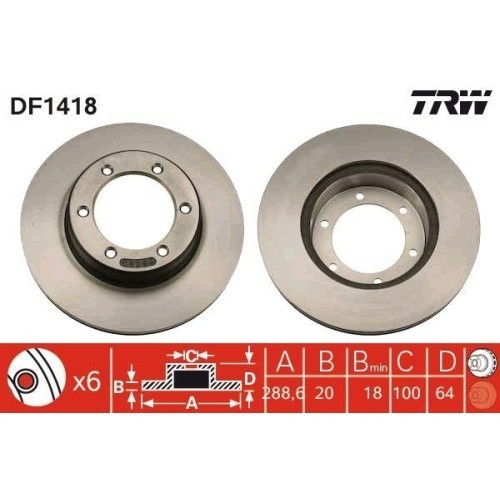 Set disc frana Toyota 4 Runner 2 ( N1) 08.87-12.96, Hilux 2 Suv (Ln Kzn1 Vzn1 Rn1) 08.88-11.98, Hilux 5 Pick-Up ( N Kzn1 Vzn1) 09.88-08.01, Hilux 6 P