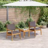 vidaXL Scaun pentru Grădină cu pernă 2 pcs Maro Lemn masiv de acacia 4106580