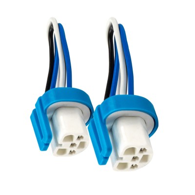 Set 2 mufe ceramice auto drepte, soclu hb1 / hb5, rezistente la temperaturi inalte, cu cablu siliconic foto
