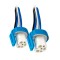 Set 2 mufe ceramice auto drepte, soclu hb1 / hb5, rezistente la temperaturi inalte, cu cablu siliconic