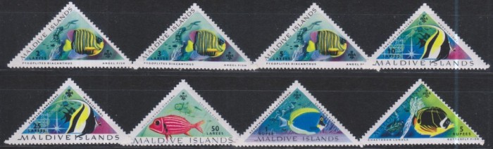 Timbre cu pești din Maldive
