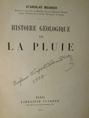 HISTOIRE GEOLOGIQUE DE LA PLUIE-STANISLAS MEUNIER foto