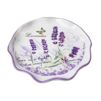 Tava servit, Ceramica, Decor lavanda, &amp;Oslash; 26 cm foto