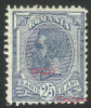 Eroare / varietate - Romania Carol I Spic de grau 25 Bani fara filigran 1900 MLH, Nestampilat