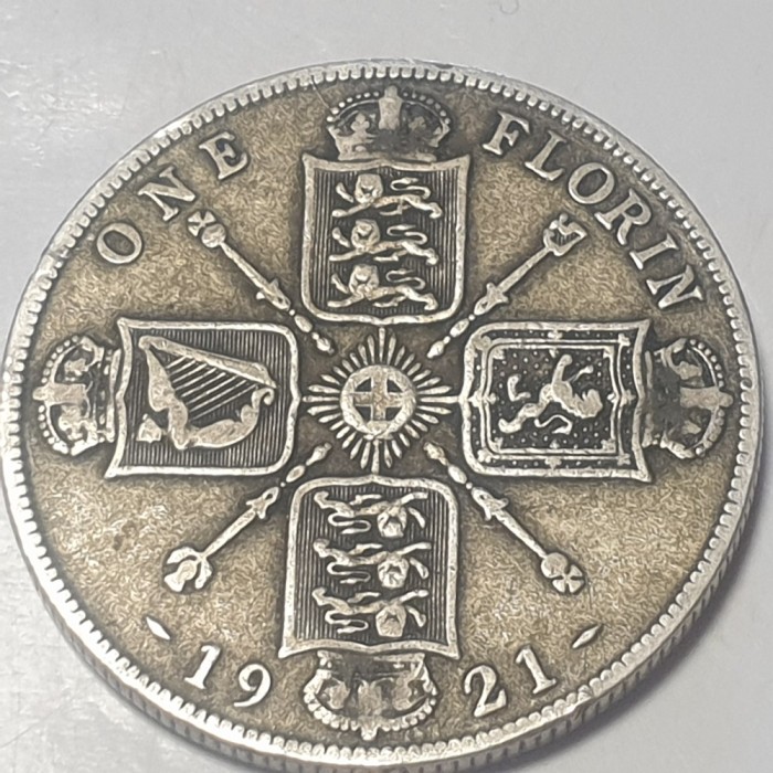 Anglia 1 florin 1921 argint Georg V