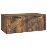 vidaXL Oglindă TV montată pe perete Stejar fumuriu 78,5 x 41 x 30 cm 898690