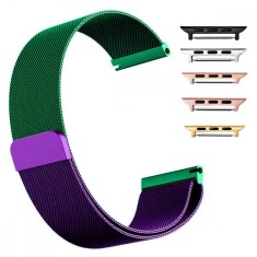 Curea otel, Milanese Loop Slim, compatibila cu Apple Watch 9|8|7|6|5|4|3|2|1 Series, 49mm|45mm|44mm|42mm, Purple Gold