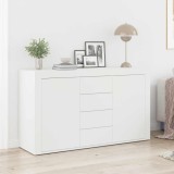 vidaXL Bufet cu sertar Alb 120 x 36 x 69 cm Lemn compozit 3333856