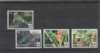 Tonga 2016-Fauna,WWF,Iguana,serie 4 valori (partea I),dant.MNH,Mi,2098-2101 foto