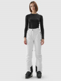 Pantaloni de schi cu bretele 4FPro membrana Dermizax 20000 pentru femei - albi, 4F Sportswear