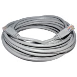 Cablu retea DeTech, 20M, UTP cat 5e, gri, mufat 2 x rj45