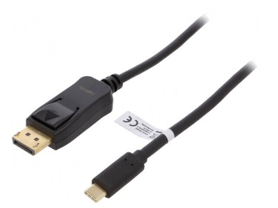 Adaptor DisplayPort la USB-C 1,8m Negru foto