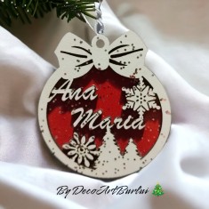 Glob personalizat dublu fundal rosu