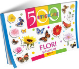 500 stickere - Flori si fluturi |