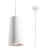 Lampă Suspendată Gulcan Alb Ceramică 1 Bec Cu Design Modern De Interior