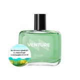 Cumpara ieftin Set complet pentru El, Apa de toaleta pentru barbati Venture 100 ml, insotit de insigna Dactylion cu mesaj motivational