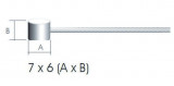 CABLU FRANA: 2m/1.5mm - TEFLON Dimensiune cap: 6x7mm 1buc/card PowerTool TopQuality