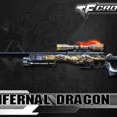 SUPER PUSCA LEGENDARA AWP L96 EDITIE INFERNAL DRAGON,URIASA 1,40CM,CALIBRU 6MM!