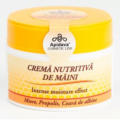 Crema maini cu miere,ceara si propolis 50ml apidava foto