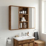 vidaXL Dulap de perete pentru baie Lemn vechi 30 x 10 x 60,5 cm 889325