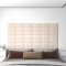 vidaXL Panouri de perete, 12 buc., crem, 30x15 cm, catifea, 0,54 m&sup2;