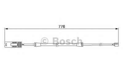 Senzor de avertizare,uzura placute de frana BMW Seria 3 (E36) (1990 - 1998) BOSCH 1 987 474 925 foto