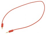 Cablu de măsurare neizolat 450mm roșu 60VDC 30VAC 10A