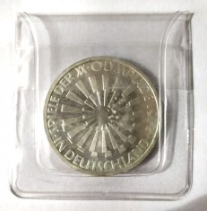 GERMANIA 10 MARCI MARK 1972 J A XX A OLIMPIADA IN BLISTER ARGINT AUNC UNC ( CITITI DESCRIEREA )