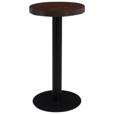 vidaXL Masă de bistro, maro &icirc;nchis, 40 cm, MDF
