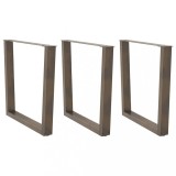 VidaXL Picioare de masă &icirc;n formă de V, 3 buc., oțel natural, 80x(72-73,3) cm
