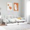 vidaXL Pat de zi cu sertare, alb, 90x190 cm, lemn masiv pin 3302125