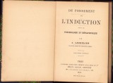 C1583 Du fondement de l&rsquo;induction suivi de psychologie et metaphysique par J Lachelier, 1896, Paris