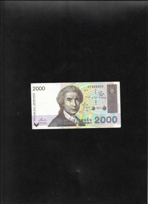 Rar! Croatia 2000 dinara 1992 seria7428855