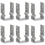 Ancore de gard, 6 buc., argintiu, 9x6x15 cm, oțel galvanizat