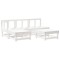Set mobilier relaxare de gradina 5 piese alb lemn masiv de pin