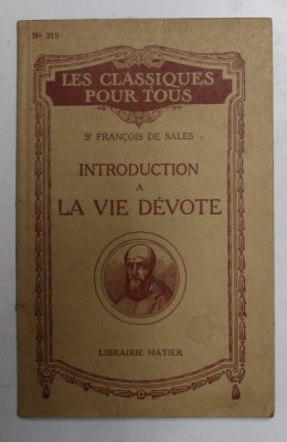 SAINT FRANCOSI DE SALES - INTRODUCTION A LA VIE DEVOTE , 1953 foto